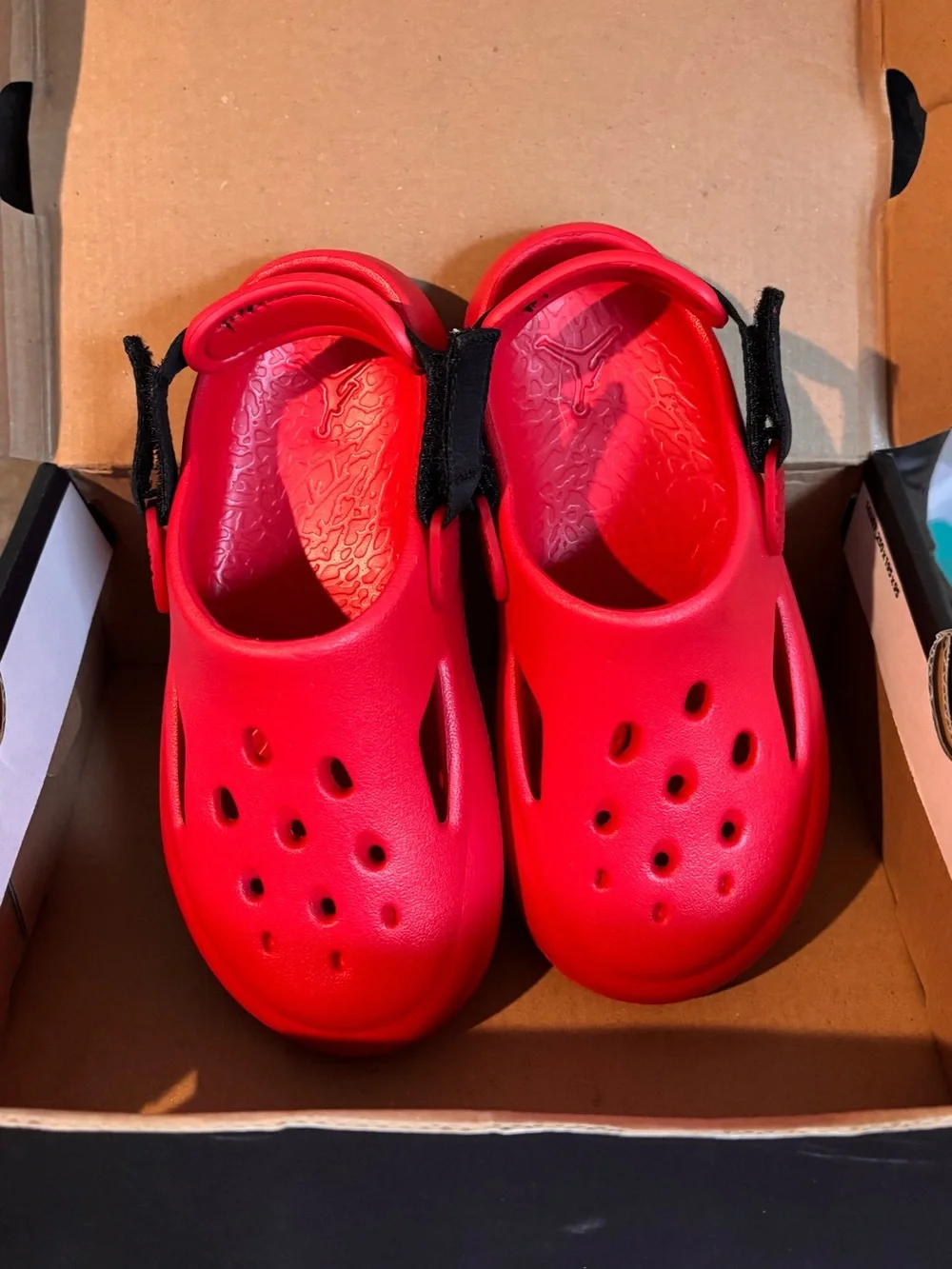 Jordan Kids Red hydrip Clog with Back Strap